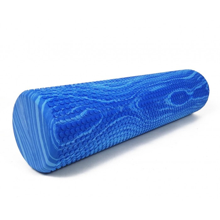 Массажный ролик EasyFit Foam Roller 60 см двухцветный Синий-голубой