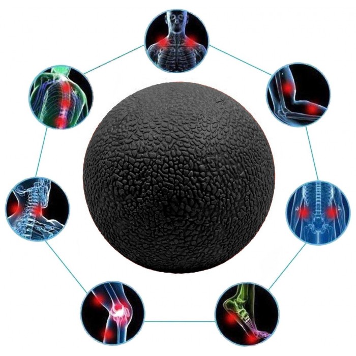 Массажный мячик EasyFit TPR 6 см черный