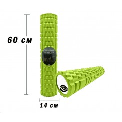 Массажный роллер EasyFit Grid Roller 60 см v.3.1 салатовый