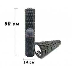 Массажный роллер EasyFit Grid Roller 60 см v.3.1 черный