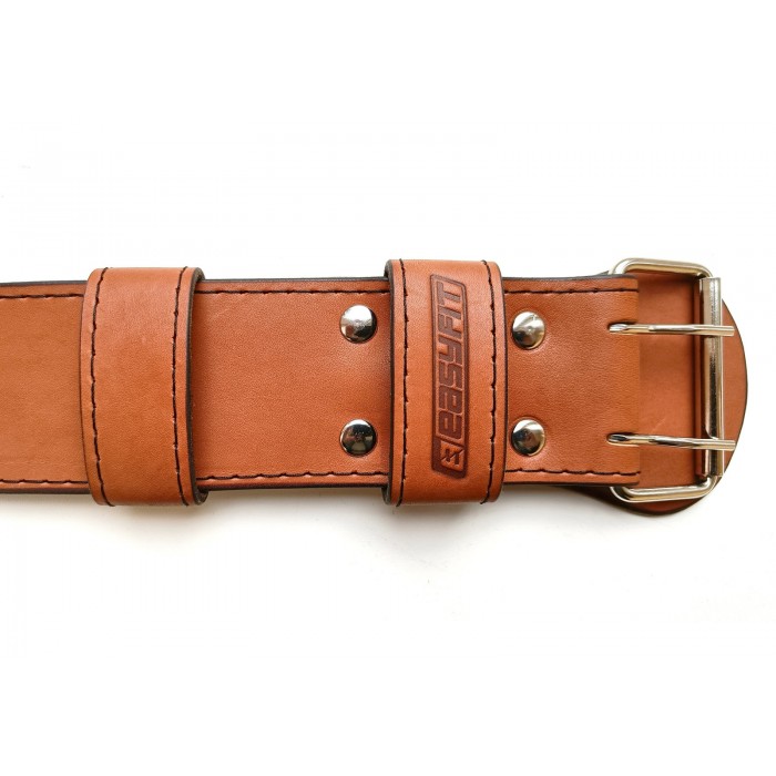 Пояс атлетический EasyFit DeciBelt (кожа) коричневый 2XL