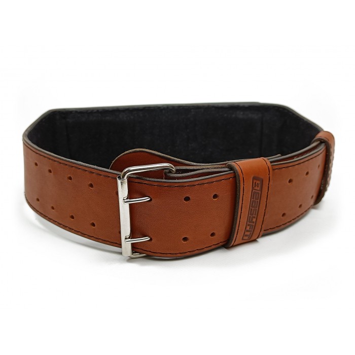 Пояс атлетический EasyFit DeciBelt (кожа) коричневый 3XL