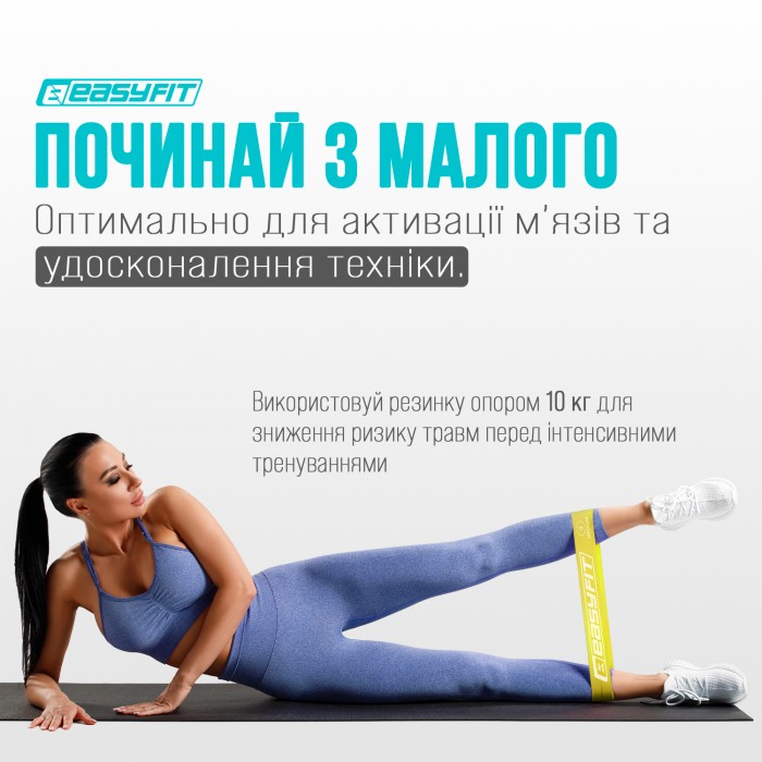 Резинки для фитнеса EasyFit набор 3 шт 10-20 кг
