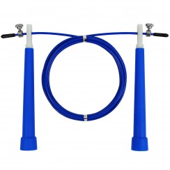 Скоростная скакалка EasyFit Speed Cable Rope 3 м со стальным тросом синяя