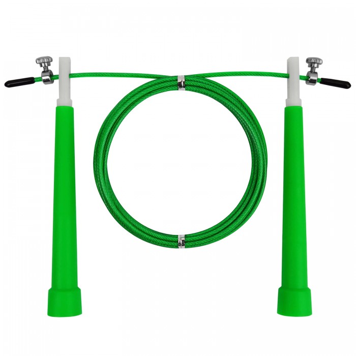Скоростная скакалка EasyFit Speed Cable Rope 3 м со стальным тросом зеленая