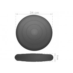 Балансировочная массажная подушка гладкая EasyFit Balance Cushion Серый