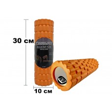 Массажный роллер EasyFit Grid Roller Mini 30 см оранжевый