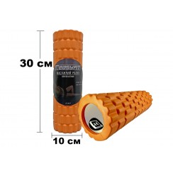 Массажный роллер EasyFit Grid Roller Mini 30 см оранжевый