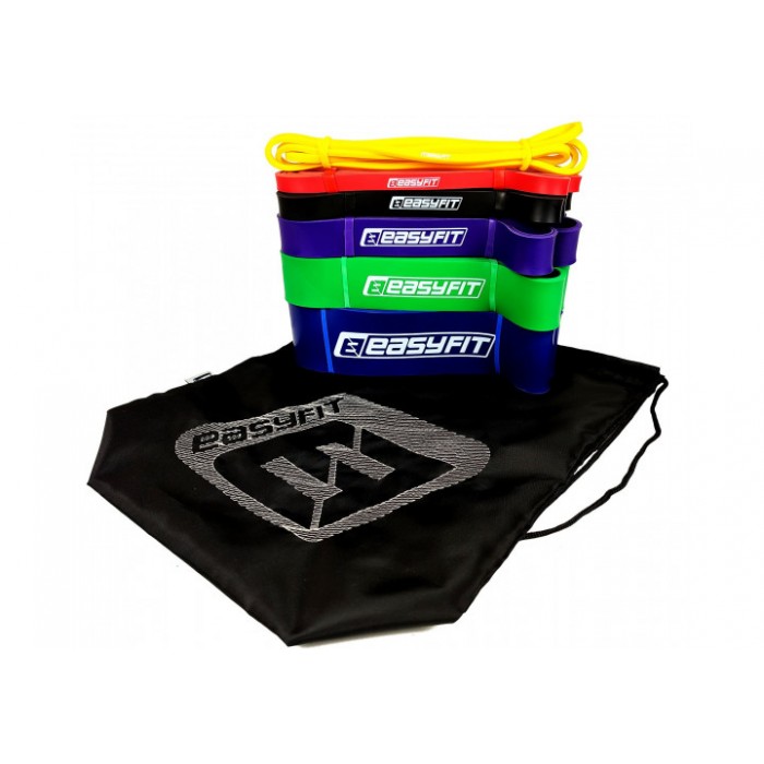 Резиновые петли EasyFit: набор 1-110 кг (6 шт)