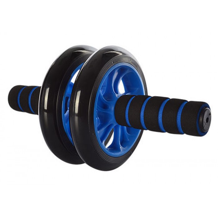 Ролик для пресса двойной EasyFit с ковриком Синий