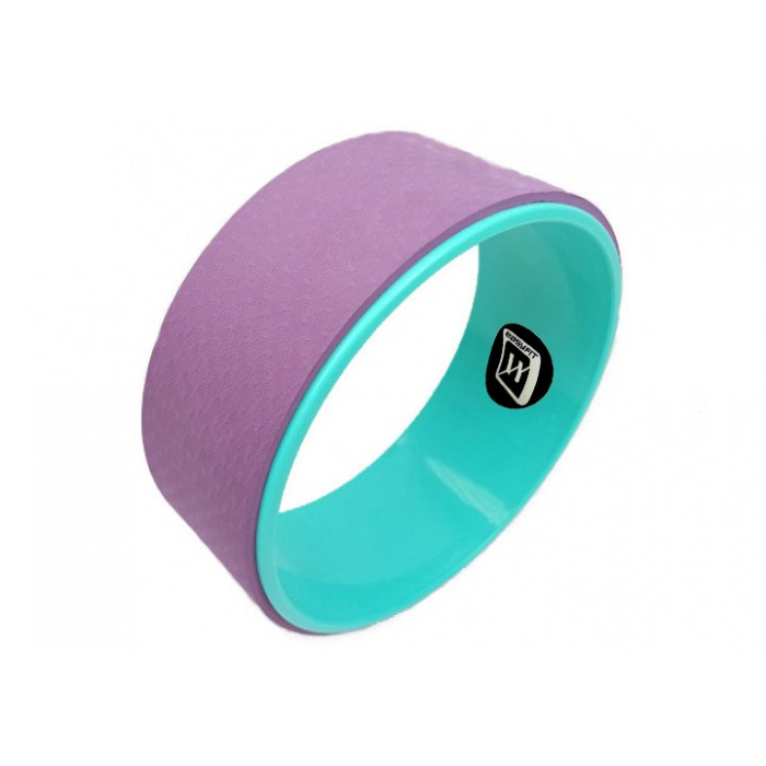 Колесо для йоги EasyFit TPE 33 см фиолетово-мятное