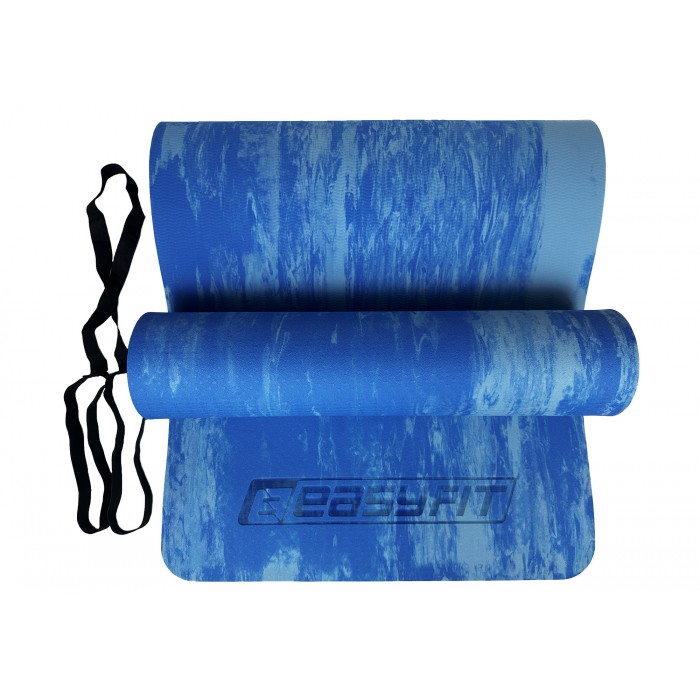 Килимок для йоги та фітнеса EasyFit s-EVA Mat 8 мм Синій
