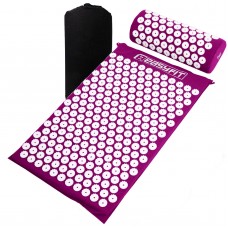 Массажный коврик Easyfit с подушкой (аппликатор Кузнецова) Фиолетовый