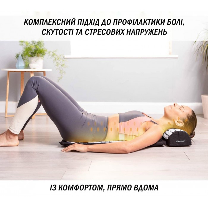 Массажный коврик Easyfit с подушкой (аппликатор Кузнецова) Фиолетовый