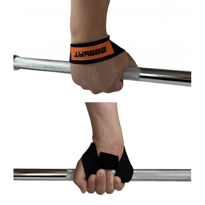 Лямки атлетические EasyFit Delta для становой тяги черные