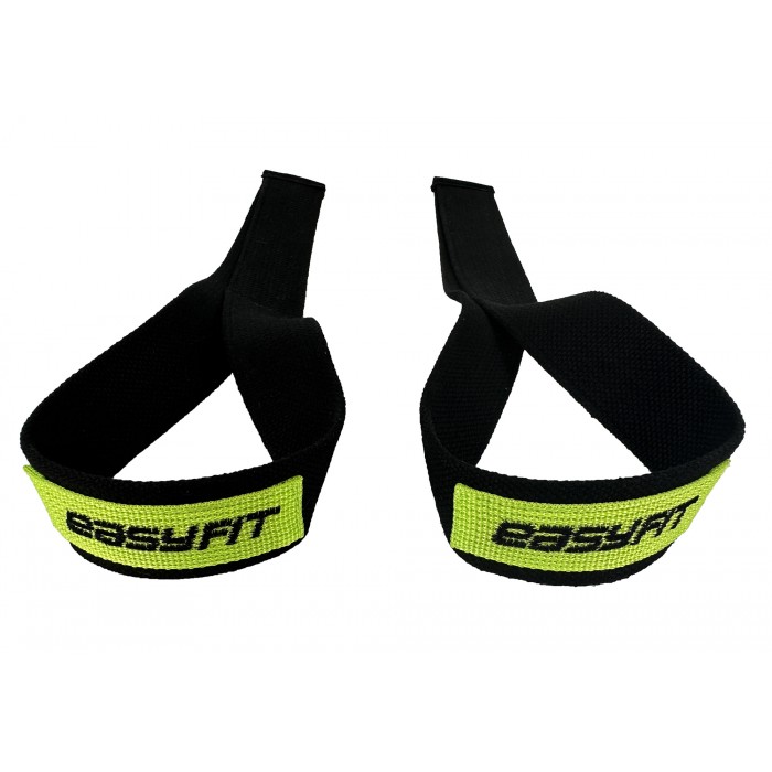 Лямки атлетические EasyFit Delta Long для становой тяги черные