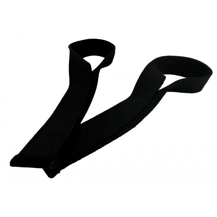 Лямки атлетические EasyFit Delta Long для становой тяги черные