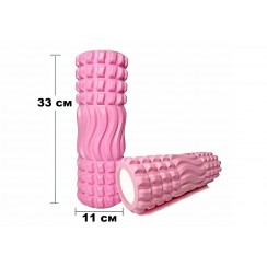 Массажный ролик EasyFit Wavyspines 33 см Розовый