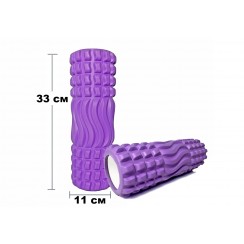 Массажный ролик EasyFit Wavyspines 33 см Фиолетовый