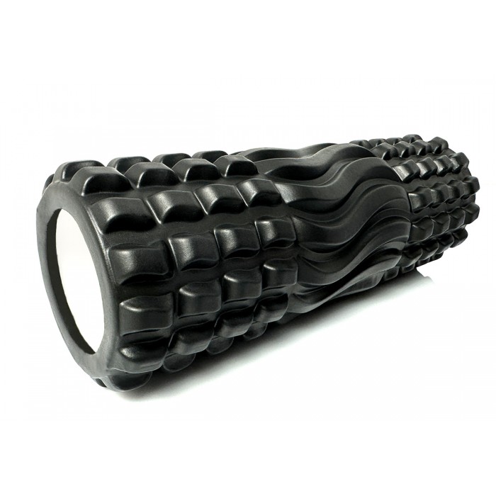 Массажный ролик EasyFit Wavyspines 33 см Черный
