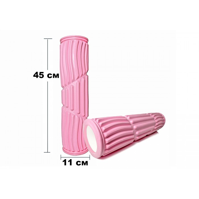 Массажный ролик EasyFit Dozer 45 см Розовый