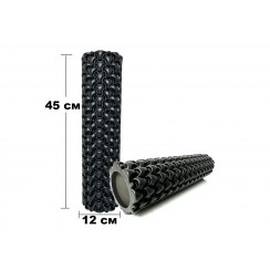 Массажный ролик EasyFit Plexus 45 см Черный