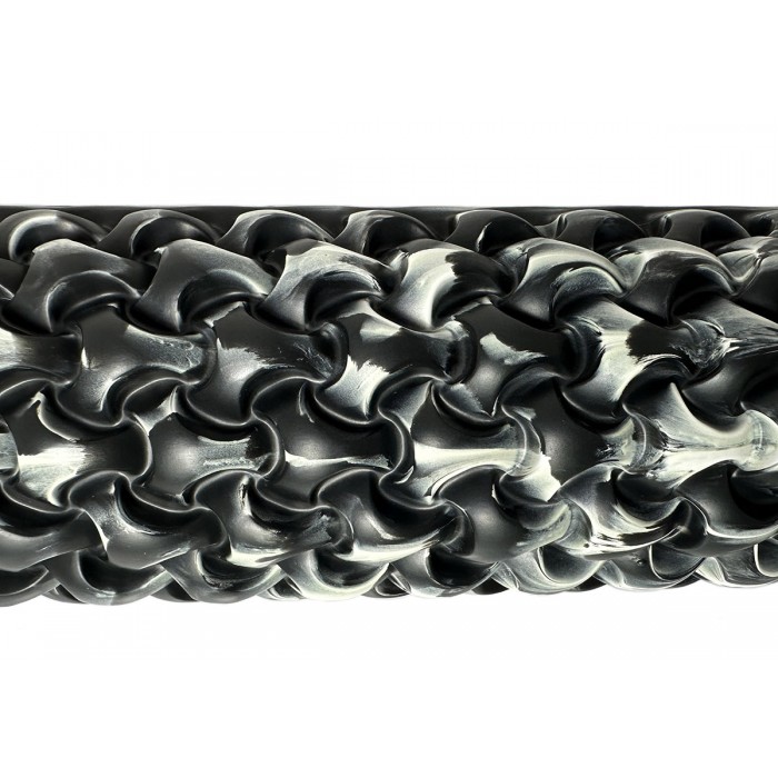 Массажный ролик EasyFit Plexus 45 см Черный-белый