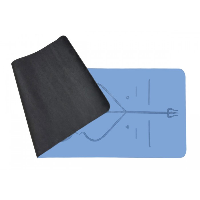 Коврик для йоги профессиональный EasyFit Pro каучук 5 мм Голубой