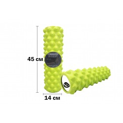 Массажный ролик EasyFit Grid Roller Extreme 45 см Салатовый