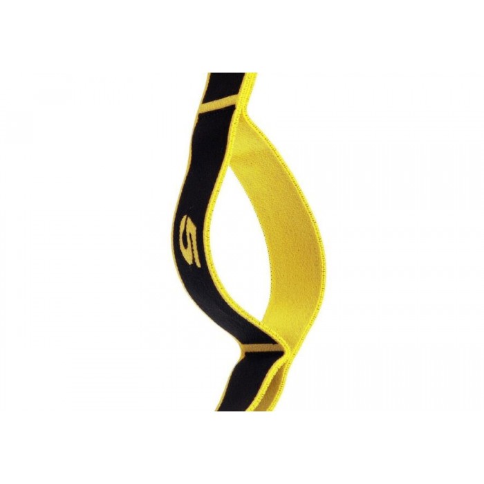 Эспандер ленточный EasyFit с петлями для тренировок желтый (MEDIUM)