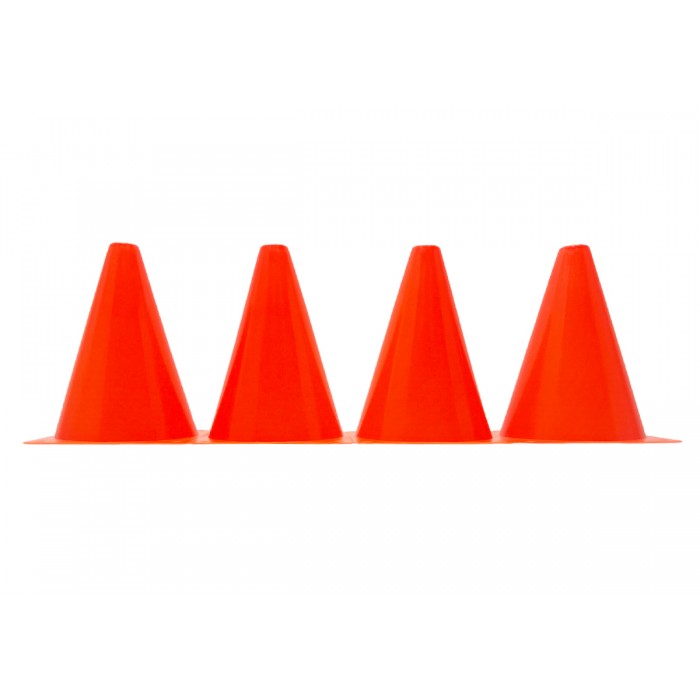 Конусы-фишки спортивные EasyFit 17 см (набор 4 штуки) оранжевые
