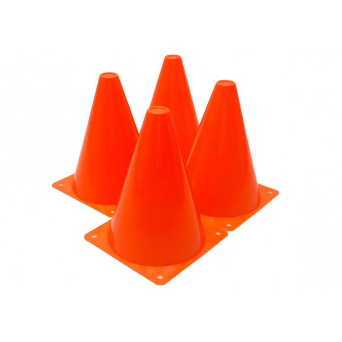 Конусы-фишки спортивные EasyFit 17 см (набор 4 штуки) оранжевые