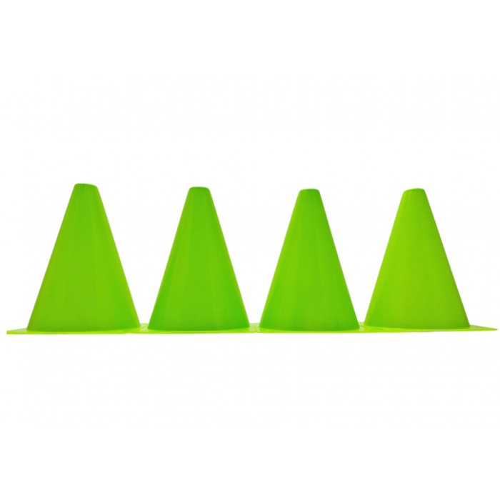 Конусы-фишки спортивные EasyFit 17 см (набор 4 штуки) зеленые