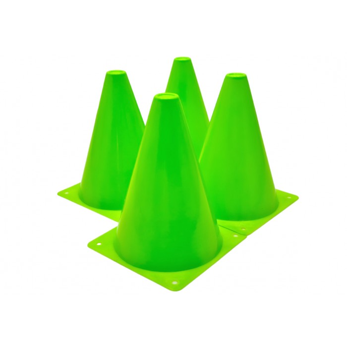 Конусы-фишки спортивные EasyFit 17 см (набор 4 штуки) зеленые