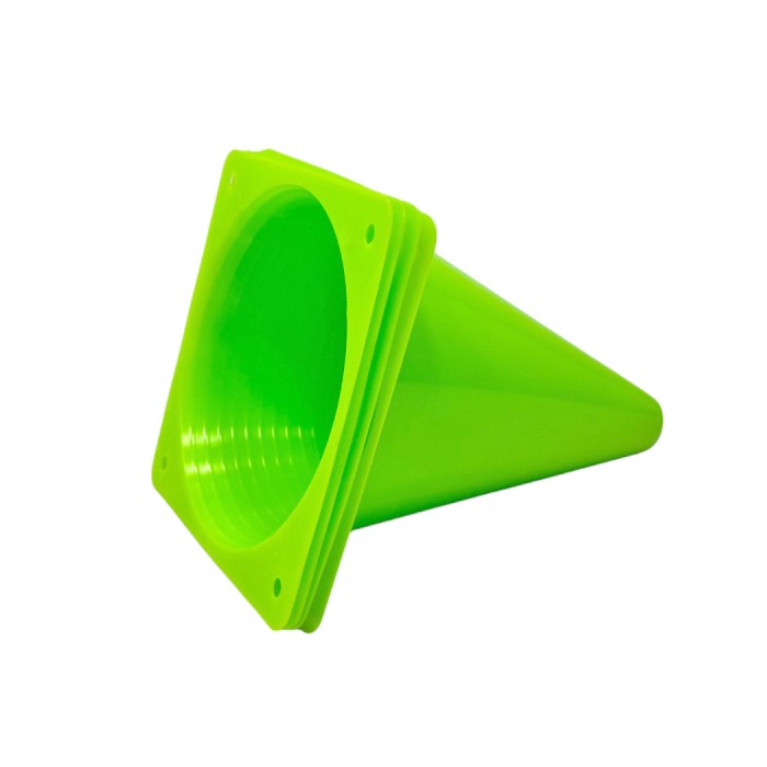 Конусы-фишки спортивные EasyFit 17 см (набор 4 штуки) зеленые
