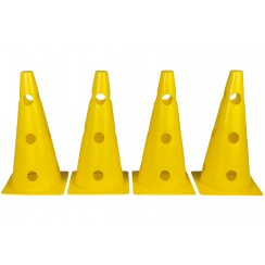 Конусы-фишки спортивные EasyFit 31 см (набор 4 штуки) желтые