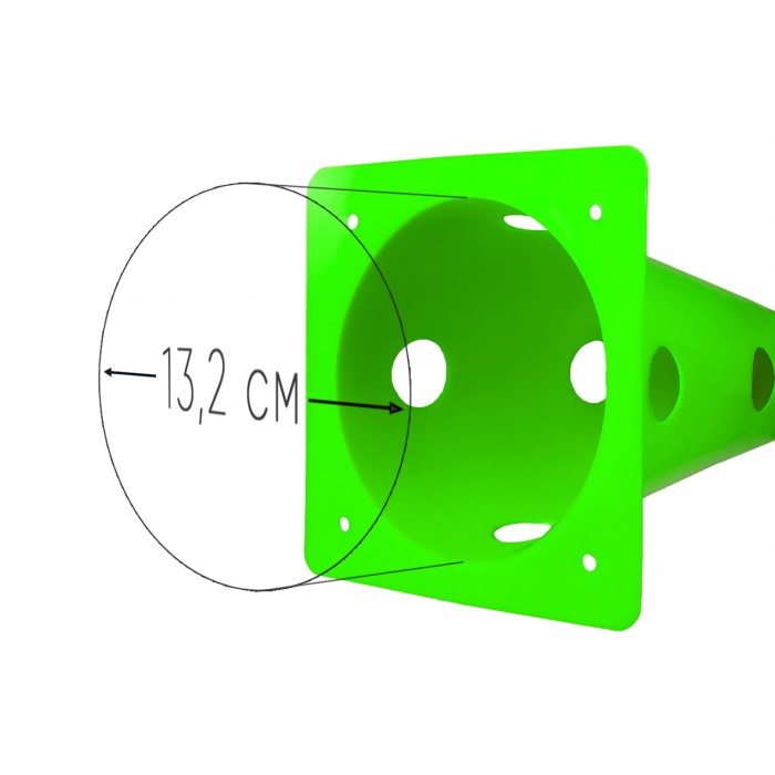 Конусы-фишки спортивные EasyFit 31 см (набор 4 штуки) зеленые