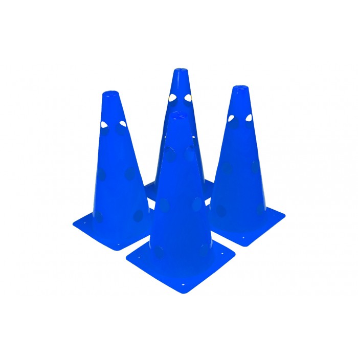 Конусы-фишки спортивные EasyFit 31 см (набор 4 штуки) синие