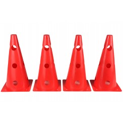 Конусы-фишки спортивные EasyFit 31 см (набор 4 штуки) красные