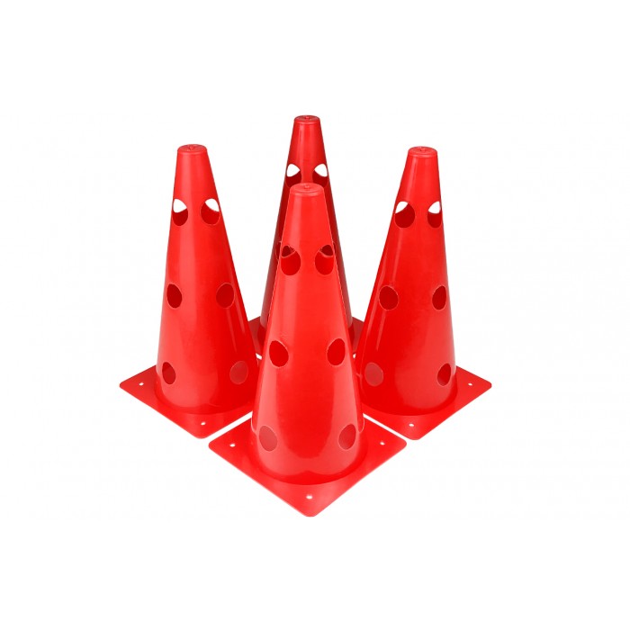 Конусы-фишки спортивные EasyFit 31 см (набор 4 штуки) красные