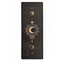 Коврик для йоги EasyFit BlackMoon 183 x 61 x 0.3 см (замша-каучук) черный