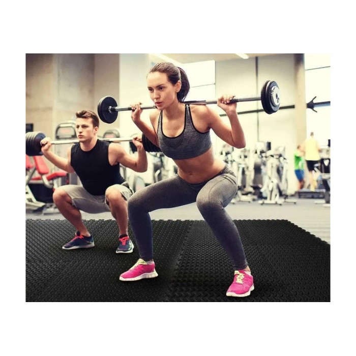 Татамі мат EasyFit SwallowTail 4 шт (60х60х1 см) пазл хвіст ластівки з бортиком