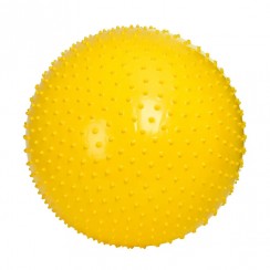 Мяч для фитнеса EasyFit 55 см желтый (фитбол с массажной поверхностью)