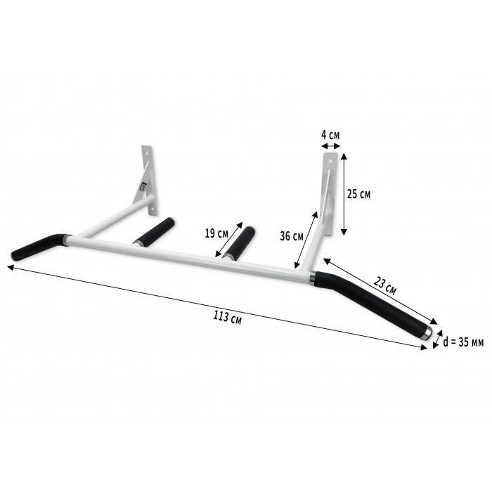 Турник на стену EasyFit ChinUP белый