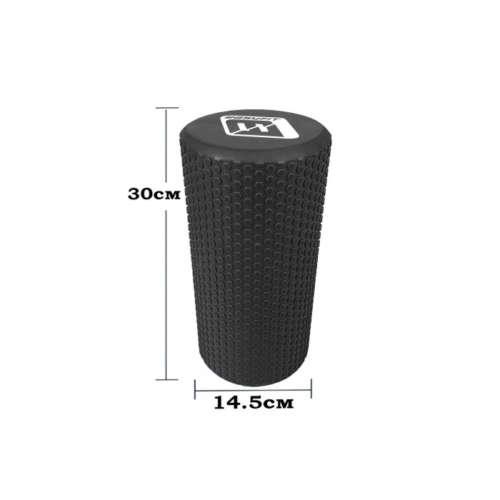 Массажный ролик EasyFit Foam Roller 30 см Черный