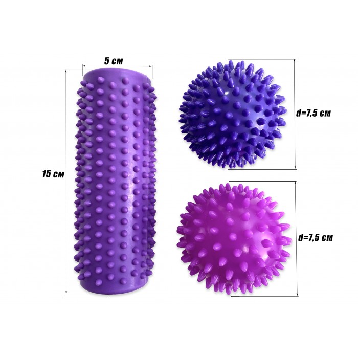 Набор для массажа и МФР EasyFit PVC Set-2 в сумочке