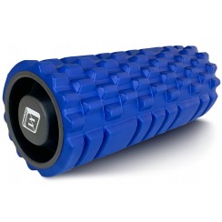Массажный ролик EasyFit Grid Roller 33 см v.1.1 прочный массажер (синий)