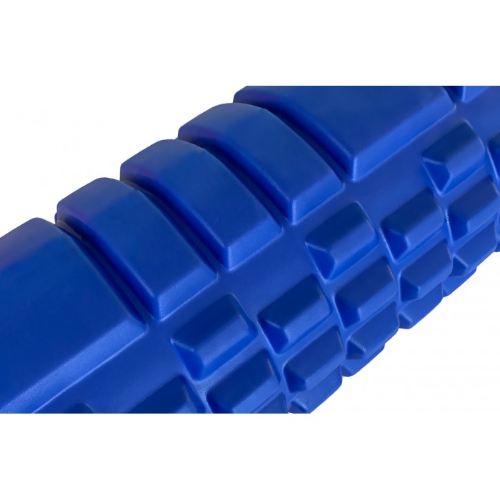 Масажний ролик EasyFit Grid Roller 33 см v.1.1 міцний масажер (синій)