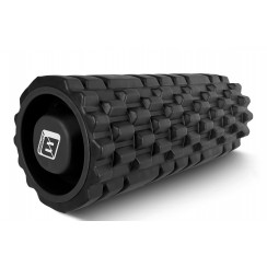 Массажный ролик EasyFit Grid Roller 33 см v.1.1 прочный массажер (черный)