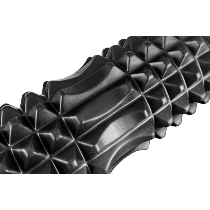 Массажный ролик EasyFit Solid Grid Roller 45 см v.2.2s черный